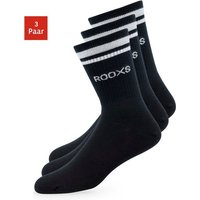 ROOXS Sportsocken Hohe Tennissocken für Damen & Herren (3-Paar) Retro Socken mit streifen, Made in EU von ROOXS