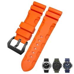 RORFFK 26mm 24mm Natur Gummi Armband Fit für Panerai PAM Silikon Rot Blau Uhrenarmband Wasserdichte Armbänder Werkzeuge, 26 mm, Achat von RORFFK