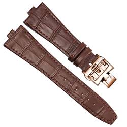 RORFFK Echtes Leder Armband für Vacheron Constantin OVERSEAS Serie 4500V 5500V P47040 Edelstahl Schnalle 25 * 8 mm Herren Uhrenarmband, 25-8mm, Achat von RORFFK