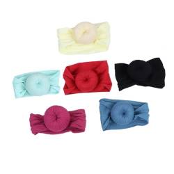 RORPOIR 6st Stirnband Haar Donut Stirnbänder Für Mädchen -haargummi -turban-hut Geknotete Stirnbänder Für Turban-stirnbänder Für Babys Kind Europäisch Und Amerikanisch Krawatte von RORPOIR