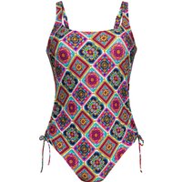 ROSA FAIA Crochet Flower Badeanzug, schmale Träger, Schleifen, für Damen, mehrfarbig, 46C von ROSA FAIA