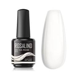 ROSALIND Aufbaugel für Gelnägel, Milchig Weiß 15ml Builder Stärkendes Gel, Nail Extension Gel Nagelgel für Nagelverlängerung Reparatur, UV/LED-Nagellack für Nagelstärkung, Nail Art von ROSALIND