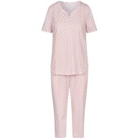 RÖSCH Smart Casual Capri-Pyjama, Baumwolle, für Damen, rosa, 38 von RÖSCH