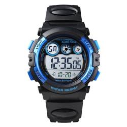 Kinder Digital Uhr,50 m wasserdichte Outdoor Sport Digital Uhren Silikon Armbanduhr der bunten LED leuchtenden Kinder mit Wecker/Stoppuhr/LED-Licht/Stoßfest/Datum von ROSEBEAR