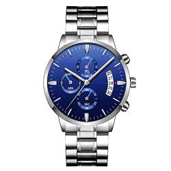 ROSEBEAR Uhren Herren Analog Quarz Chronograph Herrenuhren Wasserdicht Datum Armbanduhr Klassische Elegantes Geschenk,Business Casual Sport Design Armbanduhr für Herren von ROSEBEAR