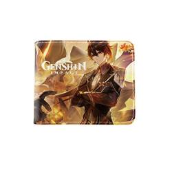 1 x Genshin Impact Periphere Bifold Wallet Full Color Print Short Leder 11,5 x 9,5 x 2 cm Geldbörse, stil 1 von ROSETOR