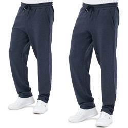 ROSS CAMP Jogginghose Herren – Sporthose Herren Lang Baumwolle, Freizeithose Trainingshose, Sport Hosen Männer, Sweatpants Jogger, Laufhose Baumwoll Breite Modern (Navy, 2erPack, 3XL) von ROSS CAMP