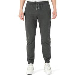 ROSS CAMP Jogginghose Herren – Sporthose mit Gummibund Herren Lang Baumwolle, Freizeithose Trainingshose, Sport Hosen Männer, Sweatpants Jogger, Laufhose Baumwoll Breite Modern (Anthrazit, L) von ROSS CAMP