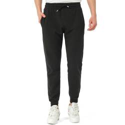 ROSS CAMP Jogginghose Herren – Sporthose mit Gummibund Herren Lang Baumwolle, Freizeithose Trainingshose, Sport Hosen Männer, Sweatpants Jogger, Laufhose Baumwoll Breite Modern (Schwarz, M) von ROSS CAMP