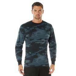 Rothco Langarm-T-Shirt, Camouflage, Größe L, Blau von ROTHCO