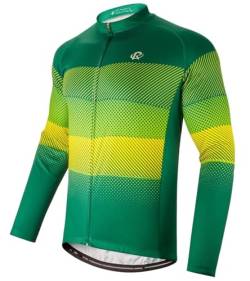 ROTTO Herren Radtrikot Fahrradtrikot Langarm Rennrad Trikot Einfache Linien Serie von ROTTO