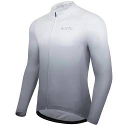 ROTTO Herren Radtrikot Fahrradtrikot Langarm Rennrad Trikot Farbverlauf Reihe von ROTTO