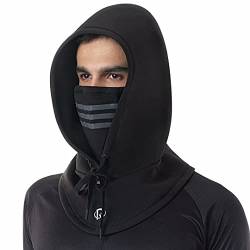 ROTTO Sturmhaube Winter Sturmmaske für Extrem kaltes Wetter Heavyweight Fleece Skimaske Snowboard Fahrrad Herren Damen Schwarz von ROTTO