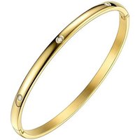 ROUGEMONT Armreif Edelstahl Damen Armreif mit Kubischen Zirkonia Steinen 18k Gold, Wasserfest von ROUGEMONT