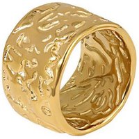 ROUGEMONT Goldring Extravaganter Goldring Statement Damen Ring gehämmert von ROUGEMONT