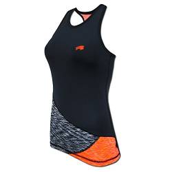 ROUGH RADICAL Damen Funktionsshirt Sportshirt Reaction Tank TOP (M, schwarz/grau/orange) von ROUGH RADICAL