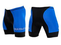 Radhose Herren Shorts Kurze Sporthose Sport Cool Atmungsaktiv Radical Cross PRO (Blau/Schwarz, M) von ROUGH RADICAL