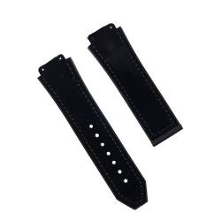 ROUHO 26 mm Nubukleder Uhrenarmband Vintage Soft Watch Belt Echtes Lederarmband für HUB-LOT B-I-G B-A-N-G Fu-sion Series-#8 von ROUHO