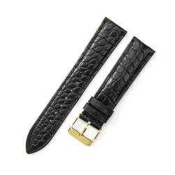 ROWCES Uhrenarmband aus Leder mit Krokodilmuster, 14mm – 24mm, Ersatzarmband, Uhrenzubehör, 16mm von ROWCES