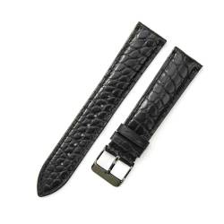 ROWCES Uhrenarmband aus Leder mit Krokodilmuster, 14mm – 24mm, Ersatzarmband, Uhrenzubehör, 19mm von ROWCES
