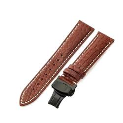 ROWCES Uhrenarmband aus Leder mit Krokodilmuster, 14mm – 24mm, Ersatzarmband, Uhrenzubehör, 22mm von ROWCES
