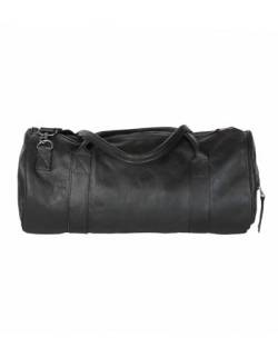ROWDY Weekender | Reisetasche aus Leder für Damen und Herren | Sporttasche l Handgefertigt aus 100% vollnarbigem Leder (Farbe Charcoal) von ROWDY
