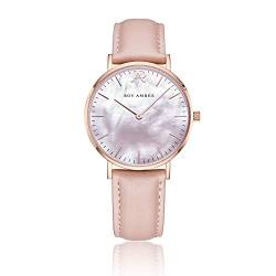 ROY AMBER - Icona Ocean Pink Leather - Armbanduhr mit Leder Armband und Saphirglas von ROY AMBER