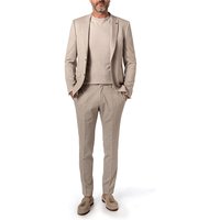 ROY ROBSON Herren Anzug beige Baumwolle meliert Slim Fit von ROY ROBSON