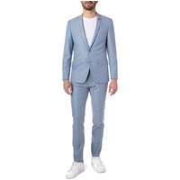 ROY ROBSON Herren Anzug blau Schurwoll-Stretch meliert Slim Fit von ROY ROBSON