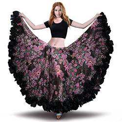 ROYAL SMEELA Damen Chiffon Bauchtanz Rock Bauchtanz-kostüm ATS stammes-Maxi volle FLA co röcke böhmische Voile einheitsgröße 720 Degrees von ROYAL SMEELA