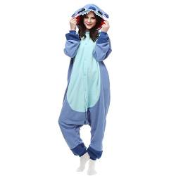 ROYAL WIND Einteiler für Erwachsene Stitc h Kostüm Pyjama Anime für Damen Herren und Jugendliche Geburtstag, blau, Large von ROYAL WIND