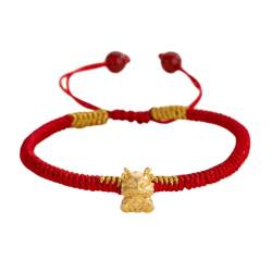 ROYALEAD Elegante gewebte Armbänder, chinesische 12 Sternzeichen, Handketten, handgefertigt, Drachenform, Charm-Armreif, einzigartiges Neujahrsgeschenk von ROYALEAD