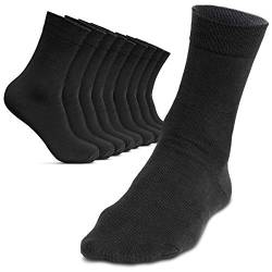 ROYALZ 10 Paar Herren Socken 39-42 Schwarz Business Look Freizeit Casual Arbeit Herren-Strümpfe lang 10er Pack von ROYALZ