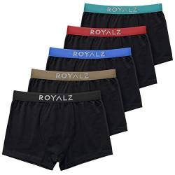 ROYALZ 5 Boxershorts für Herren 'Lifestyle' Männer Unterhosen 5 Pack, Farbe:Set 035 (5er Pack - Mehrfarbig), Größe:L von ROYALZ