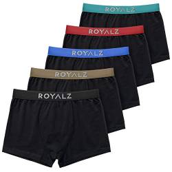 ROYALZ 5 Boxershorts für Herren 'Lifestyle' Männer Unterhosen 5 Pack, Farbe:Set 035 (5er Pack - Mehrfarbig), Größe:XL von ROYALZ