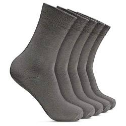 ROYALZ Business Socken für Herren 5 Paar Casual und Freizeit Anzug Herren-Strümpfe lang 5er Pack, Farbe:5 Paar/Grau, Größe Socken:47-50 von ROYALZ