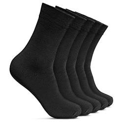 ROYALZ Business Socken für Herren 5 Paar Casual und Freizeit Anzug Herren-Strümpfe lang 5er Pack, Farbe:5 Paar/Schwarz, Größe Socken:39-42 von ROYALZ