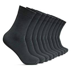 ROYALZ Herrensocken 10 Paar Casual-Business und Freizeit Anzug-Socken Herren-Strümpfe lang 10er Pack, Farbe:10 Paar/Dunkelgrau, Größe Socken:47-50 von ROYALZ