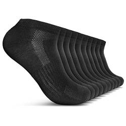 ROYALZ Sneaker Socken 10 Paar für Damen und Herren Füßlinge 10er pack Kurzsocken atmungsaktiv Söckchen leicht bequem, Farbe:10 Paar/Schwarz, Größe Socken:35-38 von ROYALZ