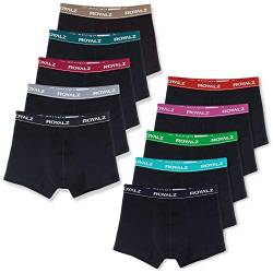 ROYALZ Unterhosen Herren Boxershorts Men 10er Pack klassisch für Sport und Freizeit, 10er Pack (95% Baumwolle / 5% Elasthan), Größe:L, Farbe:Set 031 (10er Pack - Mehrfarbig) von ROYALZ