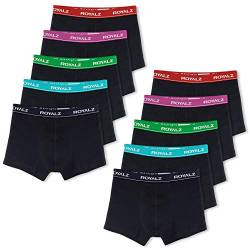 ROYALZ Unterhosen Herren Boxershorts Men 10er Pack klassisch für Sport und Freizeit, 10er Pack (95% Baumwolle / 5% Elasthan), Größe:S, Farbe:Set 021 (10er Pack - Mehrfarbig) von ROYALZ