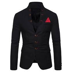 RRGEAR Anzugjacke Herren Slim fit Einfarbig Sakko Sakko Herren GroßE GrößEn Sakko Herren Blazer Anzugjacke Jackett Herren Sakkos FüR Herren für Hochzeit Party Festlich von RRGEAR