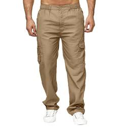 RRGEAR Herren Cargohose Combat Work Elastische Taille Hose Chino Bündchen Hose Cargo Pants Herren Arbeitshose für Herren Herren Jogginghose Baumwolle MäNner Hosen von RRGEAR