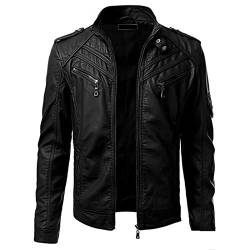 RRGEAR Herren Lederjacke Biker Jacke Echt Leder Business Jacke Herren Herren Winterjacke Sale FüR VäTer/Freunde/EhemäNner/SöHne von RRGEAR