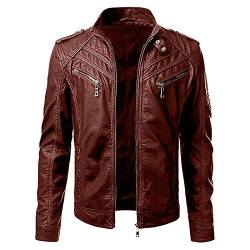 RRGEAR Herren Lederjacke - Business Lederjacke Leather Jacket Men Herrenjacken FüR Winter Herbst Sommer FrüHjahr Herren-Jacken Tracksuit Herren von RRGEAR