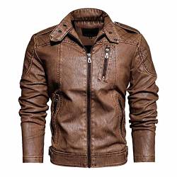 RRGEAR Herren Lederjacke Cleane Leichte Basic Jacke aus weichem Schafs-Leder Herren Premium Schafsleder Schwarze Bikerjacke Lederjacke Jacket Men von RRGEAR