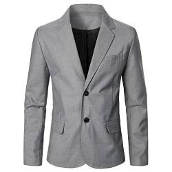 RRGEAR Herren Sakko Blazer Slim Fit Hochzeit Smoking Herren Blazer Sportlich Regular Fit Sakko 2 Knöpfe Freizeit Anzugjacke Streifen Anzug Lässig Blazer Jackett Herren von RRGEAR