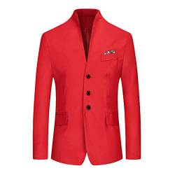 RRGEAR Herren Sakko Sportlich Slim Fit EIN Knopf Leicht Sommersakko Blazer für Freizeit Business Party AnzüGe & Sakkos FüR Herren Weihnachten/Halloween/Neujahr/Geburtstag Geschenke von RRGEAR