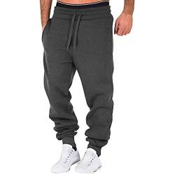 RRGEAR Hose Herren Jogginghose Männer Freizeithose Baumwolle Lang mit Kordelzug-Aufdruck Sweatpants Herren mit Taschen Regular Fit Sportbekleidung von RRGEAR