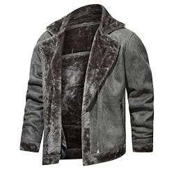 RRGEAR Lederjacke Herren - Schwergewichts Motorradjacke Bikerjacke mit vielen Taschen - Stylisch Herrenjacke Freizeitjacke Herren Jacke Lederjacke Herren von RRGEAR